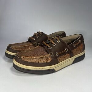 Sperry Topsiders Size 9M Leather Snake/Gator Skin Boat Shoes Non-Marking 0657908